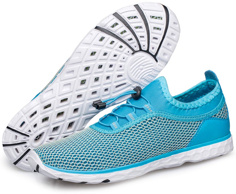 DOUSSPRT Women's Water Shoes Quick Drying Sports Aqua Shoes SkyBlue Size 8.5 - Image 4
